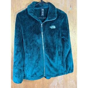 The North Face Osito Plush Fleece Fuzzy Full Zip Womens Green Teal Jacket Small‎